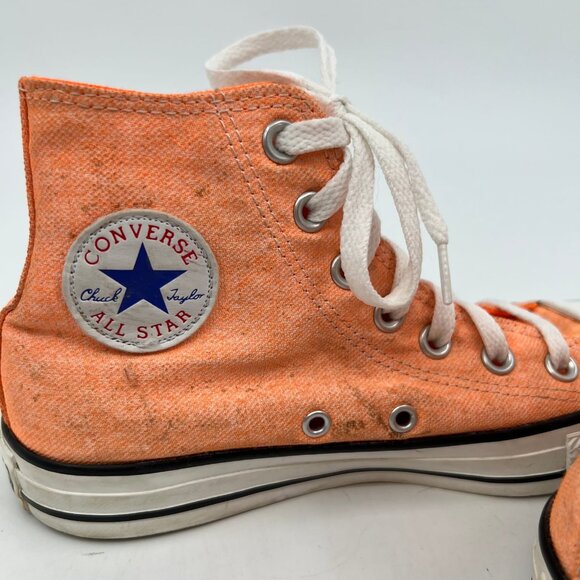Converse Orange High Top Sneakers | Size 6 - Picture 8 of 10